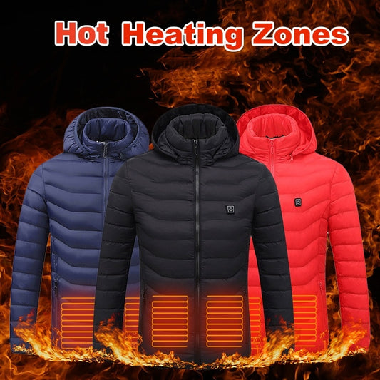 USB Electric Jacket Cotton Coat Heater Thermal Clothing Heating Vest