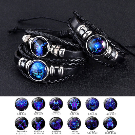 12 Constellations Luminous Bracelet Fashion Nightlight Sky Bracelet